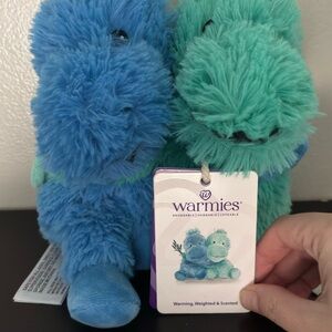 SOLD. Warmies Blue and Teal Plush Stuffed Animals - Scented Comfort Toys